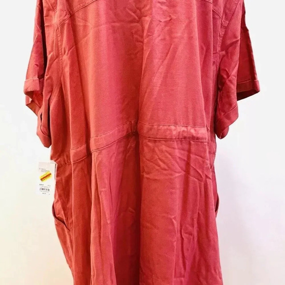 NWT CROFT & BARROW Women Short Sleeve Pullover Collared Draw String Dress Sz 4X - Picture 12 of 12